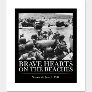 Brave Hearts On The Beaches - WW2 D-day Posters and Art